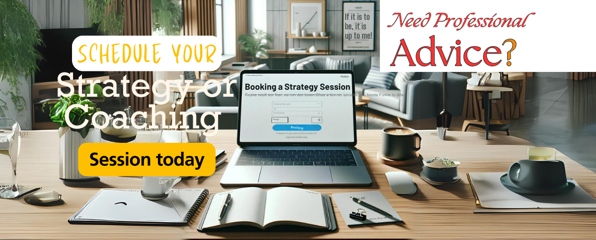 Book a Strategy or Coaching Session Banner by BeUncommon 24-7