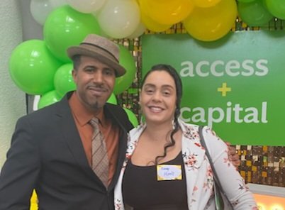 Kelly Morris, MBA and Korey Morris, CEO of BeUncommon 24-7, together at the Access Plus Capital 17th anniversary celebration.
